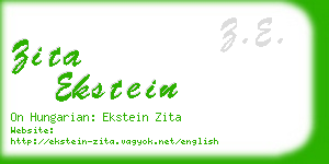 zita ekstein business card